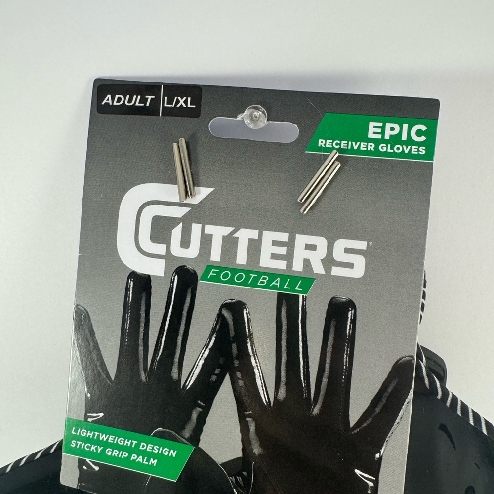 NEW Cutters Football Epic Receiver Gloves Adult L/XL Sticky Grip Palm Sport - Picture 4 of 4